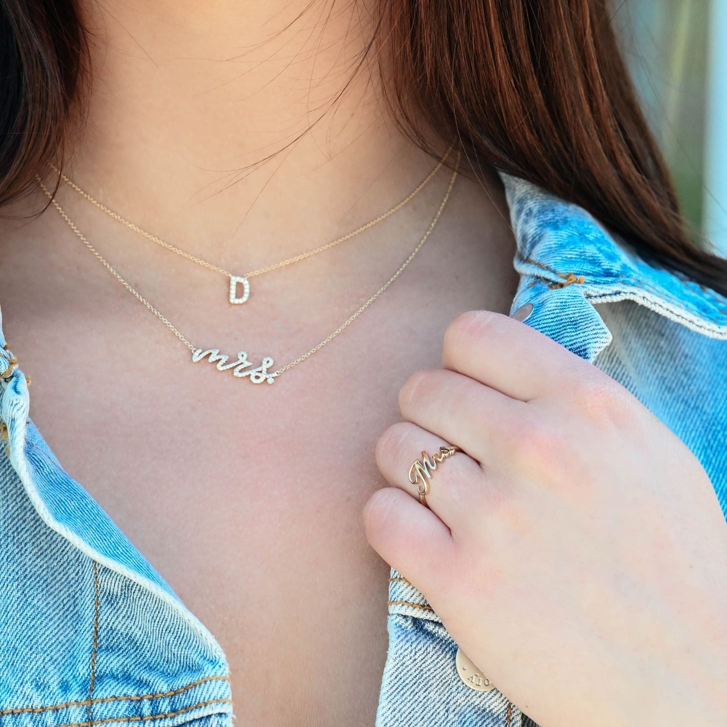 14K Gold Small Initial Letter Necklace – Lizzie Scheck